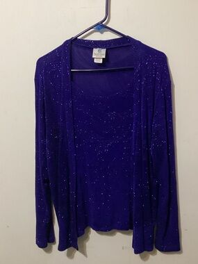 Praise Hymn Fashions 2-Piece Glitter Royal Blue Size Large